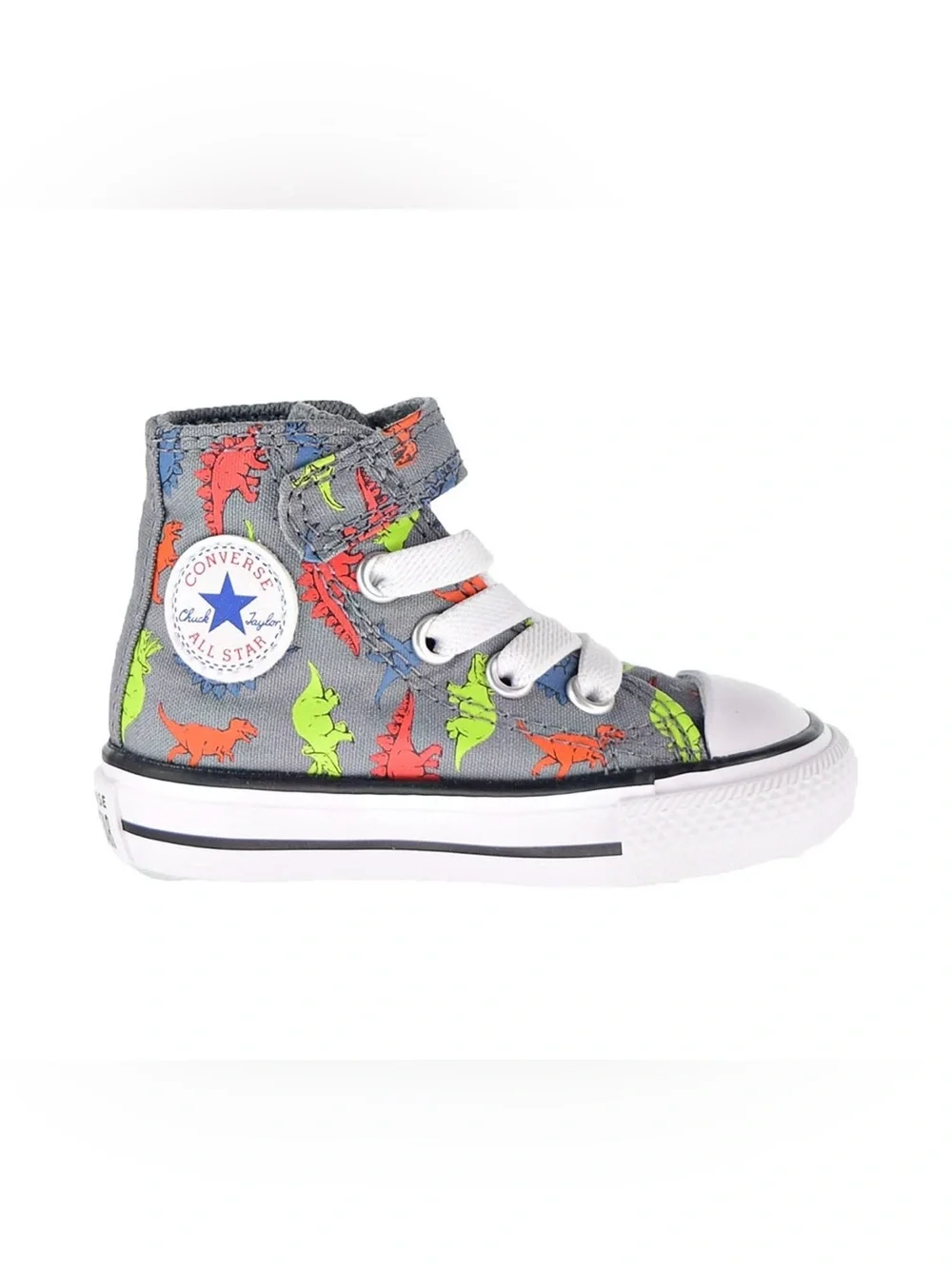 Converse Chuck Taylor All-Star Gray Dinoverse High Top Sneaker Shoes Infant Sz 4